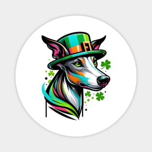 Greyhound Celebrates Vibrant Saint Patrick's Day Magnet